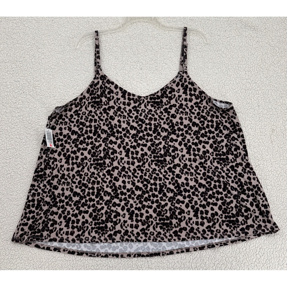 TORRID Swing Supper Soft Cami Women Size 4X Leopard Print V Neck Adj Strap